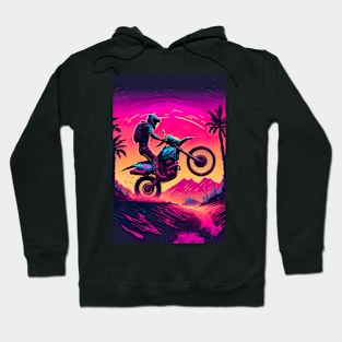 Cyber Future Dirt Bike With Neon Colors Hoodie